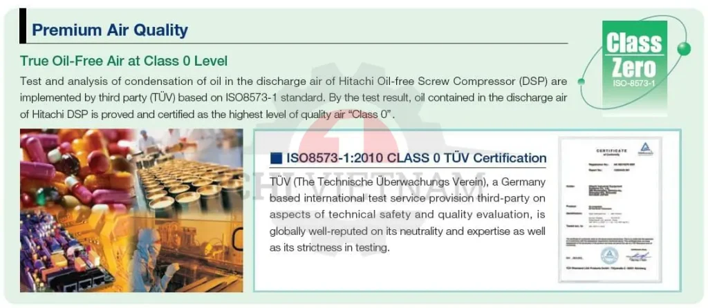 Máy nén khí không dầu Hitachi – Giải pháp khí nén sạch chuẩn Class 0 cho nhà máy hiện đại _ 0988.567.645 _ Ichi Vina