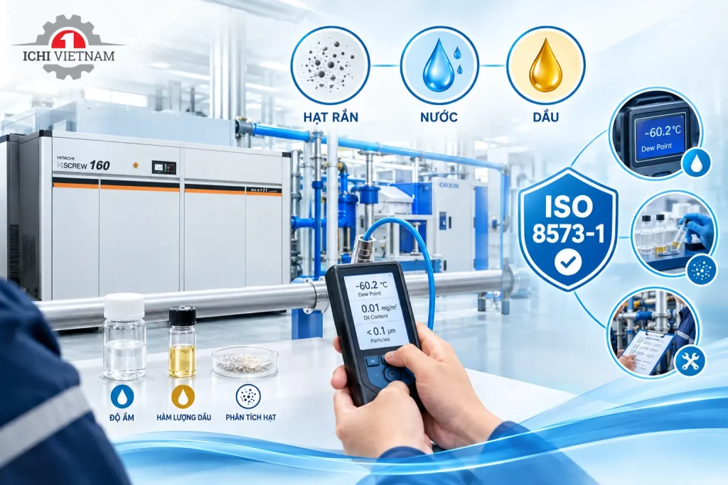 Tiêu chuẩn ISO 8573-1 cho chất lượng khí nén trong sản xuất